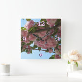 Dubbelbloeiende Cherry Tree IV Spring Vierkante Klok (Huis)