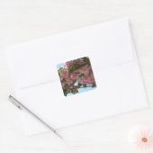Dubbelbloeiende Cherry Tree IV Spring Vierkante Sticker (Envelop)