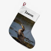 Dubbelborstaalscholver Grote Kerstsok (Voorkant (Hangend))