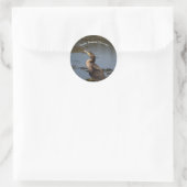 Dubbelborstaalscholver Ronde Sticker (Tas)