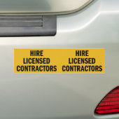 Dubbelbumpersticker met licentie voor huurcontract bumpersticker (Op auto)
