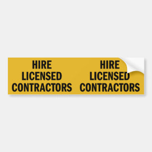 Dubbelbumpersticker met licentie voor huurcontract bumpersticker