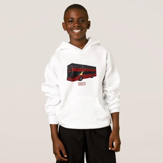 Dubbeldecker cartoon illustratie (Voorkant volledig)