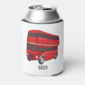 Dubbeldecker cartoon illustratie blikjeskoeler (Blikje Achterkant)