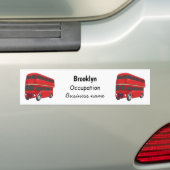Dubbeldecker cartoon illustratie bumpersticker (Op auto)