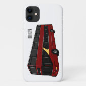 Dubbeldecker cartoon illustratie Case-Mate iPhone case (Achterkant)