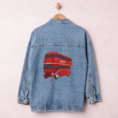 Dubbeldecker cartoon illustratie denim jacket (Hangar)