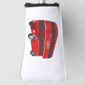 Dubbeldecker cartoon illustratie golfheadcover (Draai 90)