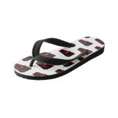 Dubbeldecker cartoon illustratie kinder teenslippers (Schuin)