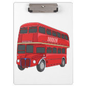 Dubbeldecker cartoon illustratie klembord (Voorkant)