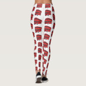 Dubbeldecker cartoon illustratie leggings (Achterkant)