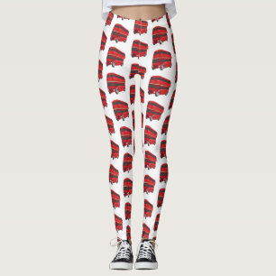 Dubbeldecker cartoon illustratie leggings