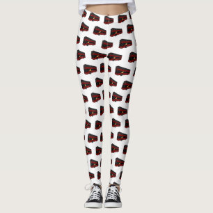 Dubbeldecker cartoon illustratie leggings
