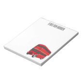 Dubbeldecker cartoon illustratie notitieblok (Linkerzijde)