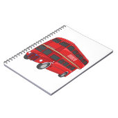 Dubbeldecker cartoon illustratie notitieboek (Linkerzijde)