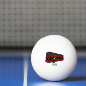 Dubbeldecker cartoon illustratie pingpongbal (Net)