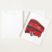 Dubbeldecker cartoon illustratie planner (Display)