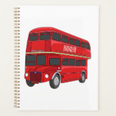 Dubbeldecker cartoon illustratie planner (Voorkant)