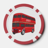 Dubbeldecker cartoon illustratie poker chips (Achterkant)