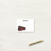 Dubbeldecker cartoon illustratie post-it® notes (Op bureau)