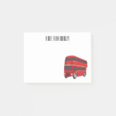 Dubbeldecker cartoon illustratie post-it® notes (Voorkant)