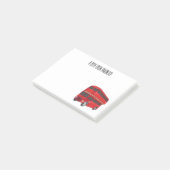 Dubbeldecker cartoon illustratie post-it® notes (Schuin)