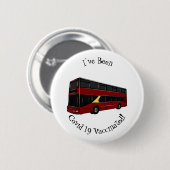 Dubbeldecker cartoon illustratie ronde button 5,7 cm (Voorkant /achterkant)