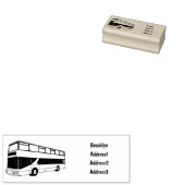 Dubbeldecker cartoon illustratie rubberstempel (Gestempeld)