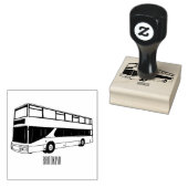 Dubbeldecker cartoon illustratie rubberstempel (Gestempeld)
