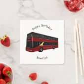 Dubbeldecker cartoon illustratie servet (Insitu)