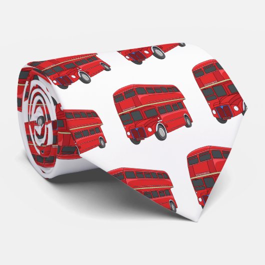 Dubbeldecker cartoon illustratie stropdas (Opgerold)