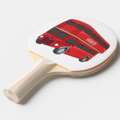 Dubbeldecker cartoon illustratie tafeltennisbatje (Voorkant Gekanteld)