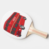 Dubbeldecker cartoon illustratie tafeltennisbatje (Zijkant)