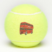 Dubbeldecker cartoon illustratie tennisballen (Achterkant)