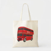 Dubbeldecker cartoon illustratie tote bag (Voorkant)