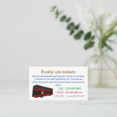 Dubbeldecker cartoon illustratie visitekaartje (Staand voorkant)