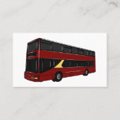 Dubbeldecker cartoon illustratie visitekaartje (Achterkant)