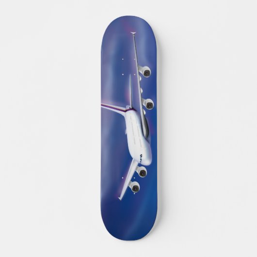 Dubbeldecker commercieel vliegtuig skateboard (Voorkant)