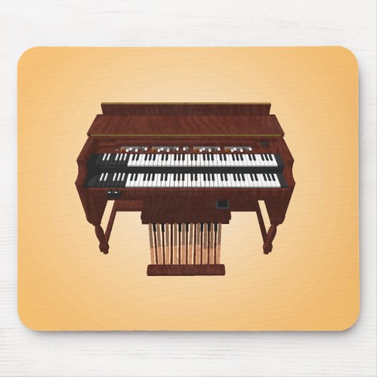 Dubbeldecker Organ: 3D Model: Mousepad Muismat (Voorkant)