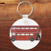 Dubbeldecker Red Bus Sleutelhanger (Voorkant)