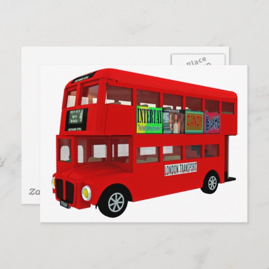 Dubbeldeckerbus Briefkaart (Voorkant / Achterkant)