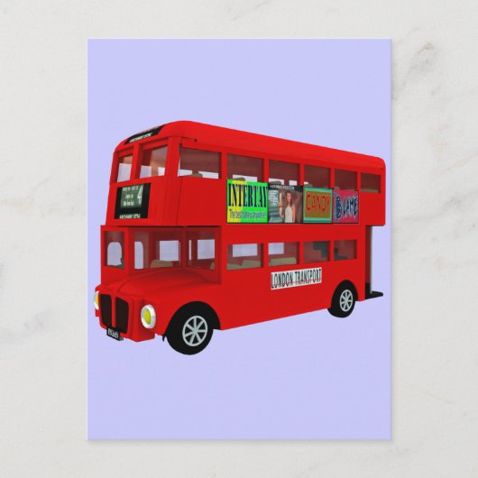 Dubbeldeckerbus Briefkaart (Voorkant)