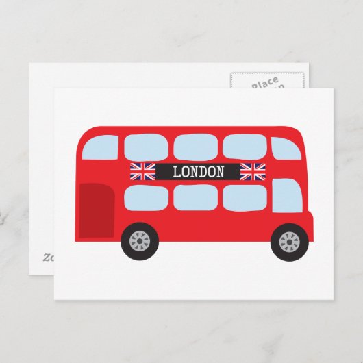 Dubbeldeckerbus in Londen Briefkaart (Voorkant / Achterkant)