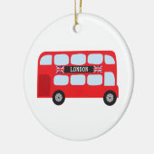 Dubbeldeckerbus in Londen Keramisch Ornament (Links)