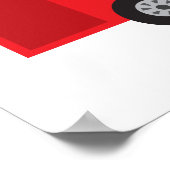 Dubbeldeckerbus in Londen Poster (Hoek)