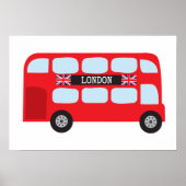 Dubbeldeckerbus in Londen Poster (Voorkant)