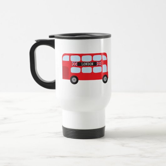 Dubbeldeckerbus in Londen Reisbeker (Links)