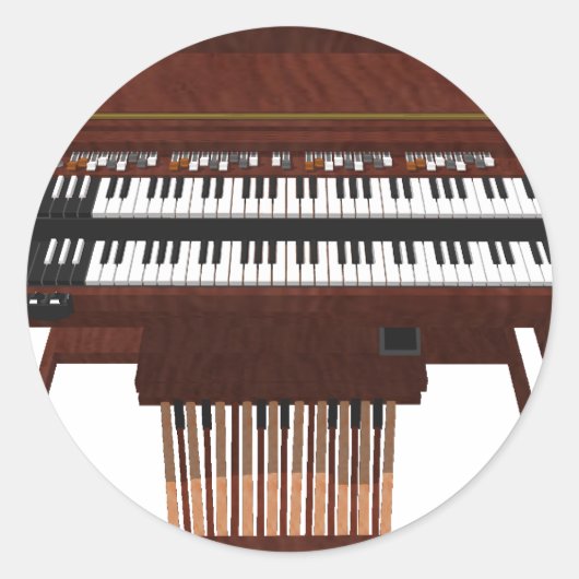 Dubbeldeckerorgaan: 3D-model: Ronde Sticker (Voorkant)