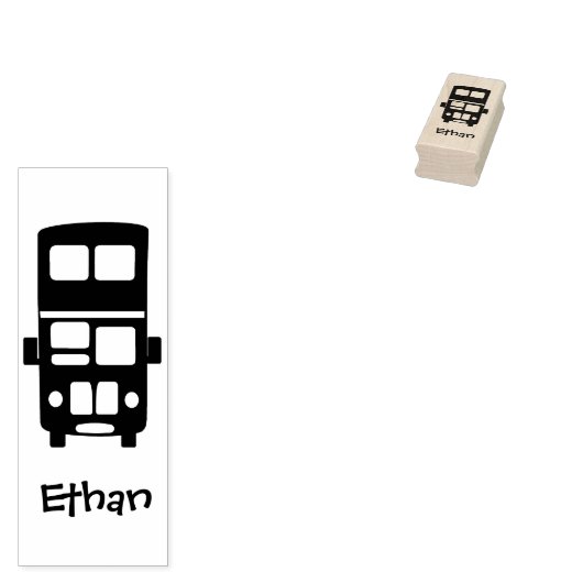 Dubbeldekker bus aangepaste stempel (Gestempeld)