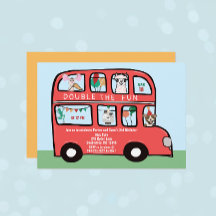 Dubbeldekker Bus Gezamenlijk Verjaardagsfeestje